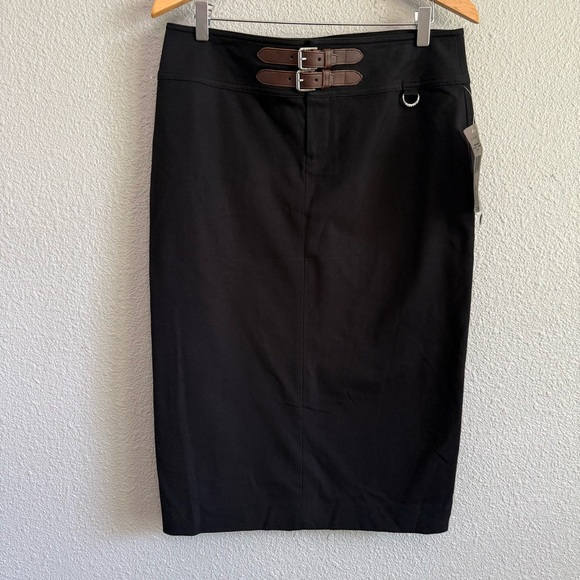 Lauren Ralph‎ Lauren Equestrian Buckle Pencil Skirt Size 6 NWT - Picture 1 of 3